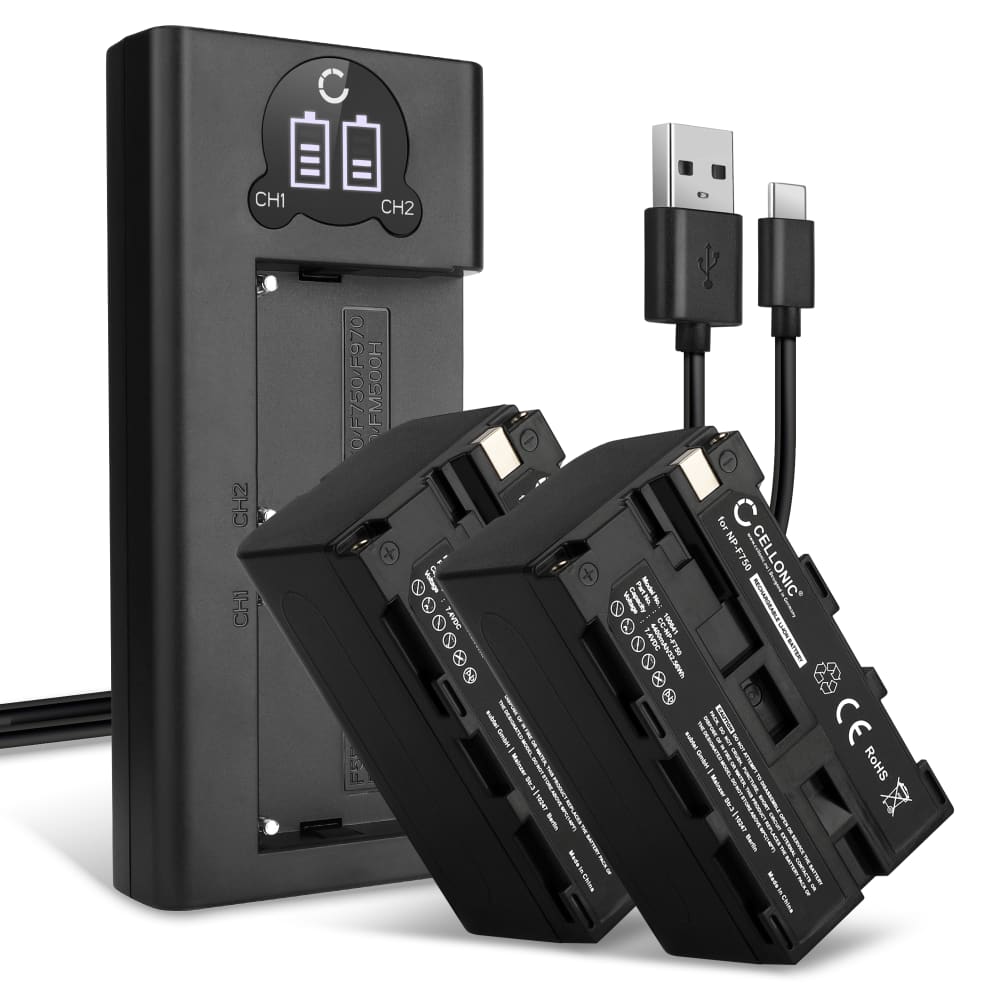 2x Batteri 4400mAh+ Dubbel Laddare