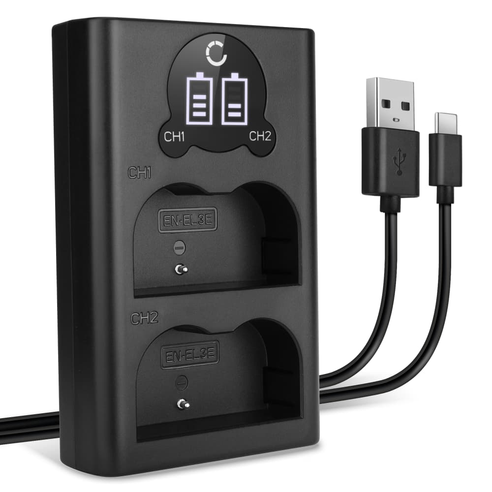 Dubbelladdare + USB Kabel