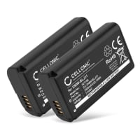 2x Batteri for Panasonic Lumix DC-S1 Lumix DC-S1H Lumix DC-S1R Lumix S1 Lumix S1H Lumix S1R DMW-BLJ31 (3400mAh, 7.4V) fra CELLONIC