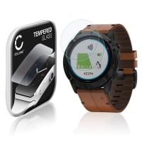 2x Protection d'écran en verre pour montre connectée Garmin Fenix 6X, Pro, Solar (2.5D, haute résistance 9H, 0,30mm, Full Glue)