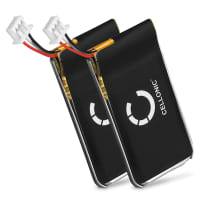 2x CELLONIC® 504374,BATT-03 Ersättningsbatteri för Sennheiser D10, DW Office, Pro 1, Pro 2, Pro 30, MB Pro 1 headset / hörlurar med 180mAh, 3.7V - reservbatteri