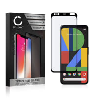 Panssarilasi puhelimeen Google Pixel 4 - 3D Case-friendly, 9H, 0,33mm, Full Glue, Musta, CELLONIC®
