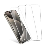 Apple iPhone 15 Pro, 3 x Protector de Pantalla 6,1 2.5D Case-friendly 9H 0,33mm Full Glue, Protector de Pantalla de Vidrio Templado