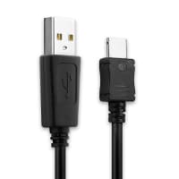 USB Kabel for Samsung SGH-E250, SGH-U700, SGH-X830, SGH-X820, SGH-P300, SGH-D800, SGH-F300, SGH-J600, SGH-M300 - 1m Ladekabel 0.5A USB Ledning PVC Datakabel svart