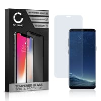 Vervangende screenprotector compatibel met Samsung Galaxy S8 (SM-G950 / SM-G950F) smartphone (3D Full Cover, 9H, 0,33mm, Edge Glue)