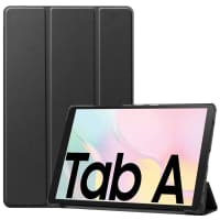 Flip Cover Tablethülle für Samsung Galaxy Tab A7 (SM-T500 / SM-T505) Tablet Schutzhülle mit Bumper und Ständer / Stankfunktion - Kunstleder schwarz Bookstyle Case Klapphülle faltbar - Touchpad Tasche / Hülle