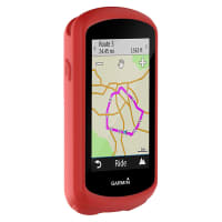 subtel® Funda Garmin Edge 1030 / Edge 1030 Plus, Funda de Silicone para dispositivos GPS bicicleta - Funda protectora en rojo Back Cover Bumper Case Shockproof