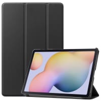 Tabletin suojakotelo Samsung Galaxy Tab S7 (SM-T870 / SM-T875) S8 (X700N) tukijalalla - Musta Tekonahka, taitettava tablettikotelo