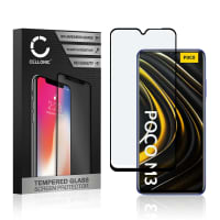 Screen Protector for Xiaomi Poco M3 Phone Screen Cover - 3D Full Cover 0,33mm Full Glue 9H Tempered Glass Smartphone Display Screen Guard Black