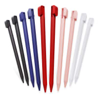 Pack de 10x stylets de couleur compatibles avec Nintendo 2DS - stylet écran tactile haute précision pour jouer à vos jeux vidéo sans rayer l'écran