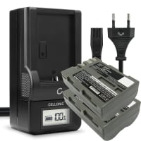2x Batteri for Fuji FinePix A205S, FinePix A205S Zoom, FinePix S5 Pro NP-150 (1500mAh, 7.4V) + Lader fra CELLONIC