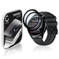 2x Screenprotector compatibel met Huawei Watch 3 - 46mm smartwatch (3D Full Cover, 9H, 0,33mm, Full Glue) fitness