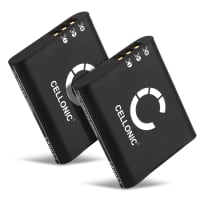 2x CELLONIC® Camera Battery for Ricoh G900 G900SE GR III GR IIIx WG-6 Replacement DB-110 Battery 1200mAh Backup