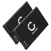 2x CELLONIC BL-4U mobilbatteri för Nokia 301 / 8800 / 6600 / 206 / 500 / C5-03 / Asha 201, 300, 311, 501, 503 med 3.6V - 3.7V, 1000mAh - ersättningsbatteri med lång batteritid