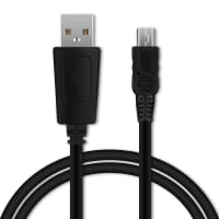 Datakabel for Canon Digital IXUS 100 IS, 200 PowerShot G9 x, G7 x, Powershot SX, SD, ELPH, EOS 5D, EOS 1D - 1m, USB kabel, svart