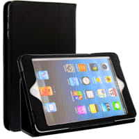 Funda de tablet para iPad mini 4, iPad mini 5 (2019) A2133,A2126,A2124,A1538, Funda libro de Cuero artificial, Protector para tablet con función de soporte de color negro, Flip Cover Bookstyle - Funda con tapa para tablet PC