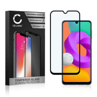 Panssarilasi puhelimeen Samsung Galaxy M22 (SM-M225) - 3D Case-friendly, 9H, 0,33mm, Full Glue, Musta, CELLONIC®