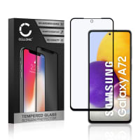 CELLONIC® Display Schutzglas kompatibel mit Samsung Galaxy A72 (SM-A725) Handyglas - 3D Full Cover 9H 0,33mm Full Glue schwarz - Handy Schutzfolie Displayschutz Glas Folie, Screen Protector Glass