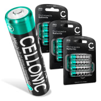 CELLONIC AAA Rechargeable Batteries 1.2v 1000mAh Pre-Charged, High Capacity and Long Life NiMH AAA R03 Batteries / LR03 Batteries / Triple A Micro AAA Battery 12 Pack