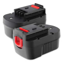 2x Batteria A14, A1714, A9251, A144, A14F, A14NH per attrezzo Black & Decker RD1440K, AST214XC, BDG14SF, BDGL1440, BDGL14K-2, CD142SK Affidabile batteria di ricambio da 3Ah NiMH con ridotto effetto memoria per utensili Black & Decker