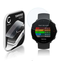 Vetrino protettivo 9H CELLONIC® per Polar Vantage M, (2.5D Screen protector 0,33mm per smartwacht, braccialetto fitness Full Glue), colore nero, pellicola salva-schermo di orologio smartwatch