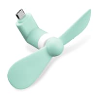 CELLONIC® Micro USB Phone Fan for Smartphone, Mobile Phone, Tablet, Switch - Cute & Powerful OTG Plug In Mobile Fan - Mini Portable Travel Fan - Turquoise