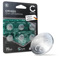 CELLONIC CR1620 Knapcellsbatterier (Lithium, 70mAh, 3V) för Bilnycklar, Klockor, Blodsockermätare – x6-Pack