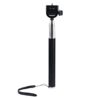 Selfie Stick z. B. für iPhone, Samsung, , schwarz | Selfie-Stange, ausziehbar