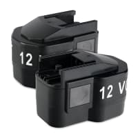 2x Battery for AEG BEST12 X, BS2E 12 E, BEST 12, BS12 x, BBS12 KX RAPTOR Cordless Tools - 3Ah 12V NiMH BXS12, B 12, B 12-1, B 12-1, BX 12, PBS 3000 / 12V Battery Replacement