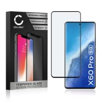 Screen Protector for Vivo X60 Pro / X60 Pro 5G Phone Screen Cover - 3D Full Cover 0,33mm Full Glue 9H Tempered Glass Smartphone Display Screen Guard Black
