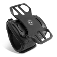 Running Phone Holder Armband for Detachable Quick Mount 360° Rotating Sports Wrist Fore-Arm Strap w/ Pocket - Black