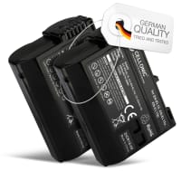 2x Batteri EN-EL15 för Nikon D850 D750 1 V1 D7500 D7200 D800 D810 D7100 D7000 Z6 D610 från CELLONIC