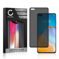 Vervangende screenprotector compatibel met Huawei P40 smartphone (Privacy Filter, 9H, 0,33mm, Full Glue)