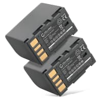 2x BN-VF808 BN-VF815 BN-VF823 Batteri för JVC GY-HM100 GS-TD1 GZ-MG120 -MG130 -MG275 -MG330 -MG340 -MG465 -MG530 GZ-HD7 GZ-MS95, 2250mAh Kamera-ersättningsbatteri med lång batteritid