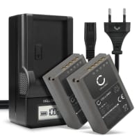 2x BLN-1 Camera Battery + Charger Set for Olympus OM-D E-M1 OM-D E-M5 OM-D E-M5 Mark II Pen E-P5 PEN-F 1140mAh Replacement Battery BCN-1 LCD Smart Charger