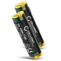 2x 1584-7100 Batteri för Moser ChromStyle 1584 rakapparat eller eltandborste - 800mAh Laddningsbart ersättningsbatteri eller reservbatteri