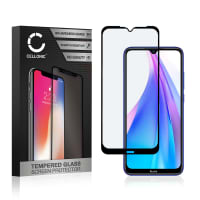 Screen Protector for Xiaomi Redmi Note 8T Phone Screen Cover - 3D Full Cover 0,33mm Full Glue 9H Tempered Glass Smartphone Display Screen Guard Black