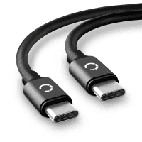 Cable USB C Type C a USB C Type C universal de PVC negro de 2m - Carga rápida 3A (PD 100W) y transferencia de datos 5GB/s para smartphones, tablets, cámaras y más