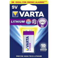 Batteri 9V / E Block Varta Lithium Varta 6122 1x 6F22 / 6LR61 / AM-61