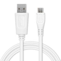 Câble Micro USB de 1m pour GPS TomTom Via 62, Via 52, Via 135, 400, GO 510 (2013) 520 (2016) 5200, GO 610 6100, GO 620 transfert de données et charge 1A blanc en PVC