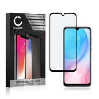 Panssarilasi puhelimeen Xiaomi Mi A3 - 3D Full Cover, 9H, 0,33mm, Full Glue, Musta, CELLONIC®