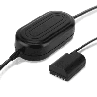 ® Strømforsyning til + Batteridummy DC-kobler AC Adapter ca. 3m Opladerkabel