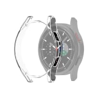 subtel Protective Case for Samsung Galaxy Watch 4 Classic (42mm) Fitness Tracker GPS Smart Watch Cover Smartwatch Corner Edge Protector Bumper Case Frame - Crystal Clear