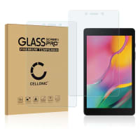 2x Näytönsuojalasi tablettiin Samsung Galaxy Tab A 8.0 (2019) SM-T290 - 2.5D, 9H, 0,33mm, Full Glue, Läpinäkyvä, CELLONIC®