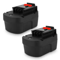 2x Batteria A12E, A1712, A12, A12NH, HPB12, A12F per attrezzo Black & Decker BDGL12k, CD12S / CD12SFK, CL12 / CL12K, CP12 /CP12K Affidabile batteria di ricambio da 3Ah NiMH con ridotto effetto memoria per utensili Black & Decker