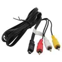 Cable vídeo VMC-15FS,VMC-30FS para Sony DCR-DVD, DCR-HC, DCR-SR, DCR-SX, DEV, HDR-CX, HDR-PJ, HDR-SR, HDR-XR, NEX-VG Cable video