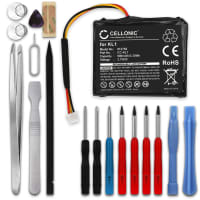 Batteri for TomTom Start 25, TomTom Via 135/Via 135M / Via 1405/ Via 1505M/ Via 1505/ KL1 900mAh + Verktøy fra CELLONIC
