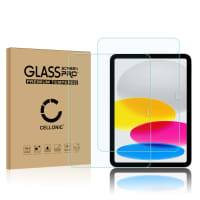 2x CELLONIC® Screen Protector for Apple iPad 10.9 (2022) 10th Gen - A2757 Tablet Screen Cover Film - 2.5D 0,33mm Full Glue 9H Tempered Glass Display Screen Guard Crystal Clear