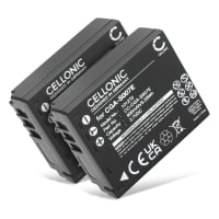 2x Batteri for Panasonic Lumix TZ3 TZ5 TZ1 TZ4 TZ2 TZ15 TZ11, CGAS007 DMWBCD10 Kameraer 900mAh fra CELLONIC