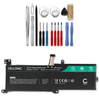 Batterie pour Lenovo V14, V15, IdeaPad 3, IdeaPad S145-14AST, 15IWL, IdeaPad 320-14IKB, 15IKB 7.6V 4100mAh + kit d'outils de CELLONIC